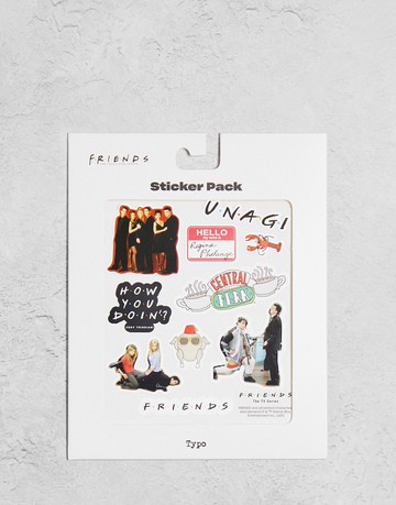 Typo X Friends x 10 pack of stickers-Multi