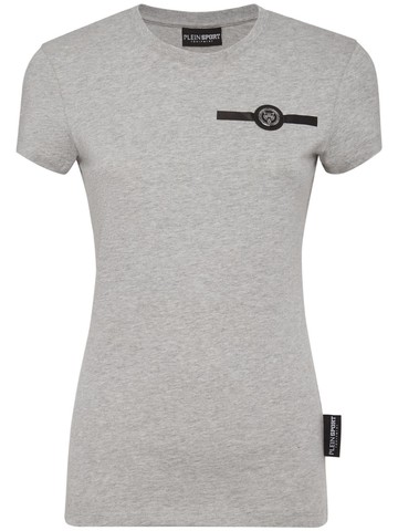 Plein Sport - Pure Fit cotton T-shirt - women - Cotton - XS - Grey