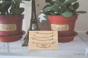 蘋果丹丹手刻印章 ~ Best wishes 留言章