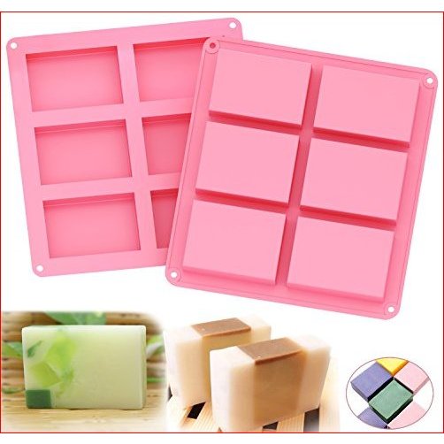 Ozera Cavities Soap Silicone Mould, Cake Baking Pan, Biscuit Chocolate Ice Cube Tray, Pack