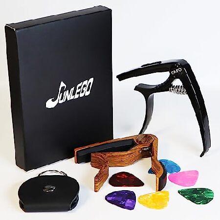 Guitar Capo, pack of different design capo for Acoustic Guitar Electric Guitar Ukulele, With Picks Holder, Easy to use (Rosewood Black)並行輸入