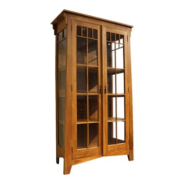 【吉迪市100%全柚木家具】UNC7-13 柚木原木立櫃/玻璃櫃