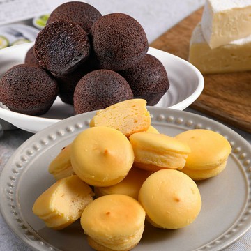 【杏芳食品】巧克力布朗尼一盒12入+任選乳酪球一盒12入(含運)