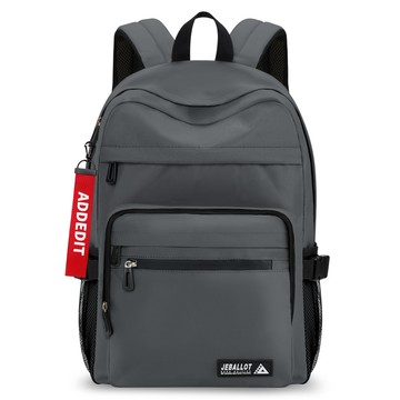 尤維洛 Resper 簡約後背包 + 隨機鑰匙圈套組  灰色的  32cm 寬 x 42cm 長 x 13cm 寬