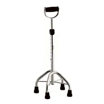 【拐杖】恆伸醫療 鋁合金四腳拐杖U型中爪 ｜穩定支撐｜老人輔具｜防滑腳墊｜長照補助｜康復使用｜可站立設計｜鋁製手杖｜長輩適用｜社福捐贈推薦