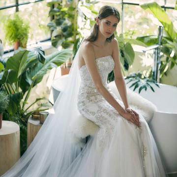 (客製化)Flora金銀絲繡魚尾婚紗