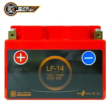 【Super Battery 勁芯】機車專用鋰鐵電池14號(LF-14)