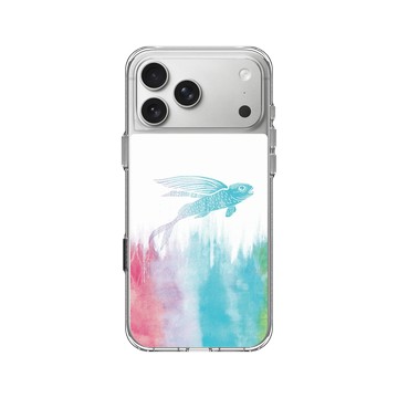 iPhone 17 Pro Max Clear Case（相機按鈕） 透明 - 花生騷 WasangShow - 飛魚浪潮虹彩款