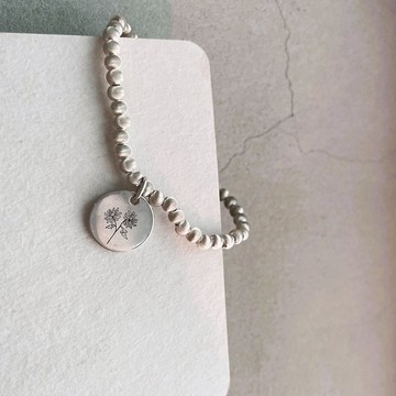 10月菊-綻放絲絨珠手鍊