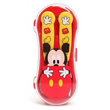 韓國原裝進口 Lilfant 兒童便利匙叉組 附盒子 (米奇)