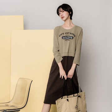 【MEDUSA】Out of Your 休閒假兩件式洋裝(M-XL) | 休閒長洋裝