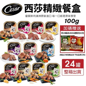Cesar 西莎 精緻風味餐盒 24入 48入 (100g/盒)【加送贈品】寵物 狗罐頭/濕糧 狗餐盒『志明陪你養毛孩』