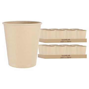Sugar Lab 甘蔗紙杯  2組  100入