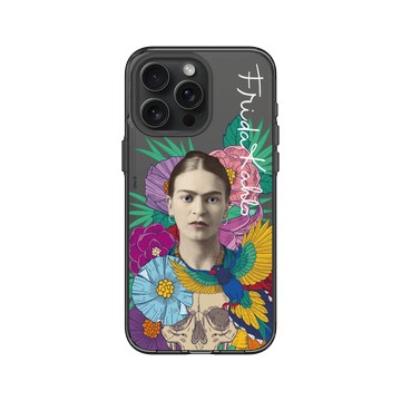 iPhone 15 Pro Max Clear 酷墨灰 - Frida Kahlo - 卡蘿與鸚鵡