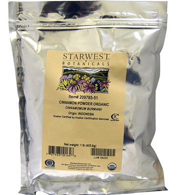 Starwest Botanicals Organic Cinnamon Powder 1 lb