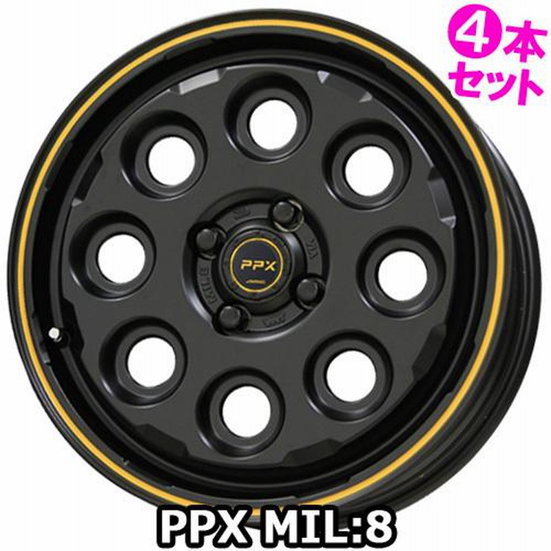 4本特価) 17×6.5J +42 4/100 PPX ミルエイト (BK) 共豊 17インチ