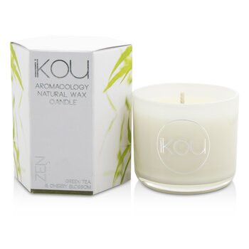 iKOU iKOU Aromacology天然蠟蠟燭 - Zen (綠茶&櫻花)Eco-Luxury Aromacology Natural Wax Candle Glass - Zen (Green Tea & Cherry Blossom) 85g-蠟燭