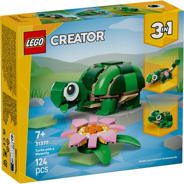 LEGO 創意百變系列3合1 31377 烏龜和睡蓮(兒童玩具 動物玩具 三合一玩具 DIY積木)