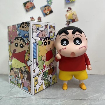 台灣公司貨 免運 可開票  蠟筆小新手辦擺件大號可愛禮物家裝客廳景品野原新之助櫻桃小丸子