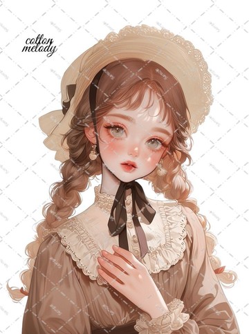 original sticker no.2344 人物貼紙 原創貼紙 原創人物貼紙 裝飾貼紙 cotton melody