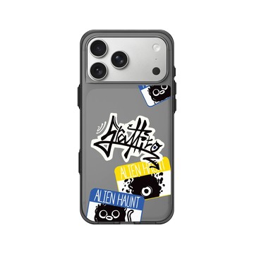 iPhone 17 Pro Max Clear (相機按鈕) 酷墨灰 - Graffiti / 街頭塗鴉 - 外星人出沒