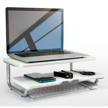 雙層增高支架多功能桌面顯示器imac一體機底座筆記本架鋁合金托架