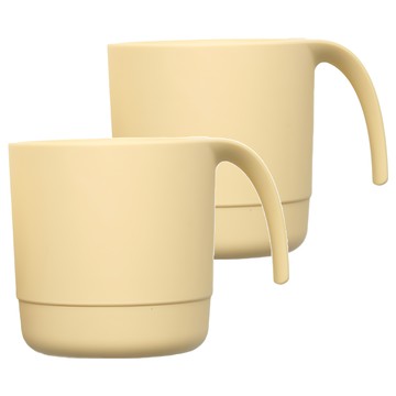 SIMPLA 玉米田 天然玉米生質材料幼兒學習杯組 2入 (9.5x7x7cm 200ml)  淺黃色  1組