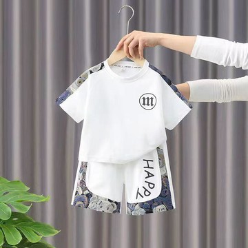 臺灣出貨🎊男童夏裝套裝2026新款帥氣寶寶短袖兒童休閒兩件套運動夏季大減價🎁