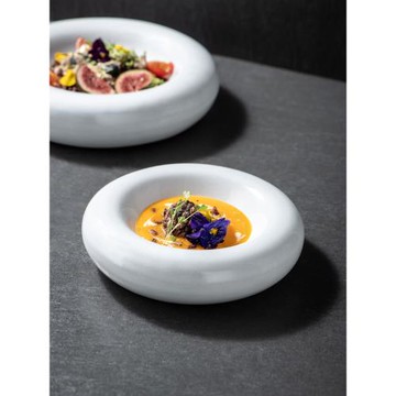 恒典雅現代北歐餐廳意境菜盤子分子料理餐具創意凹形西餐盤甜品盤