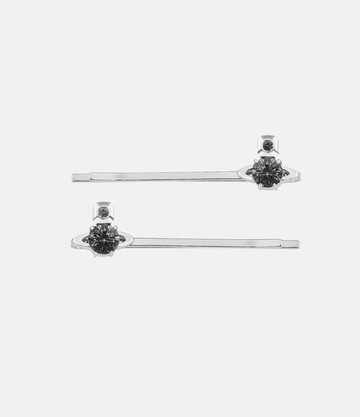 Vivienne Westwood Joaquina Bobby Pins Platinum-grey-cz Platinum-grey-cz Unisex