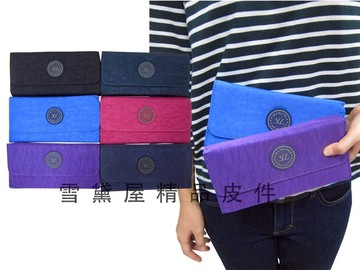 限時 滿3千賺10%點數↘ | ~雪黛屋~FIMANLANGE專櫃女用長型休閒皮夾進口防水尼龍布材質三折暗扣型主袋大方不折鈔FA168-950