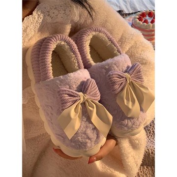 棉拖鞋女2023新款秋冬季厚底防滑踩屎感室內外家居可愛保暖月子鞋