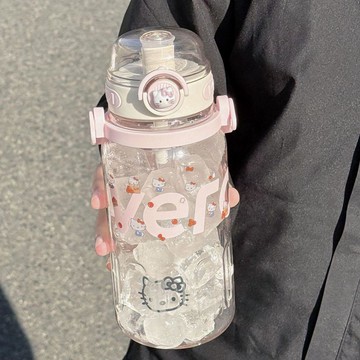 夏季大容量運動水杯塑料杯子便攜簡約吸管太空杯女男士健身杯喝水
