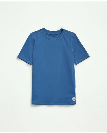 Brooks Brothers Boys Short Sleeve Rashguard | Blue | Size 12