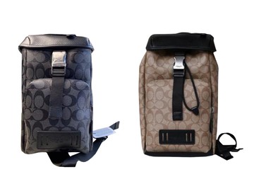 ~雪黛屋~COACH 後背胸前包小容量國際正版保證進口防水防刮皮革品卡購證塵套提袋等候10-15日C29451(小)