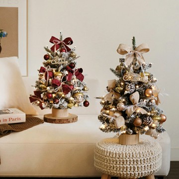 聖誕樹 北歐聖誕樹 聖誕樹套組 聖誕樹新款家用桌面擺件迷你小型ins風仿真帶燈場景布置裝飾