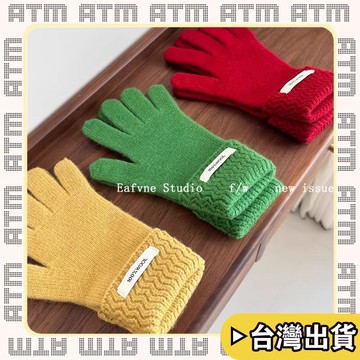🔥臺灣出貨🔥可開發票✅輕飾時光高品質2026新款100%純羊毛針織手套女多色可選冬季保暖分指可觸屏
