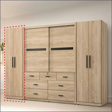 2x6.6尺單吊衣櫃 拉門衣櫥 開門衣櫥 收納衣櫃 儲物衣帽間【275B1263】Leader傢居館275-07-2