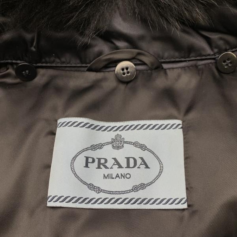 PRADA プラダ シープファーダウン ダウンジャケット ネイビー