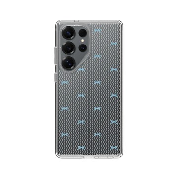 Galaxy S25 Ultra Clear 透明 - Pattern Play - 藍韻蝴蝶結