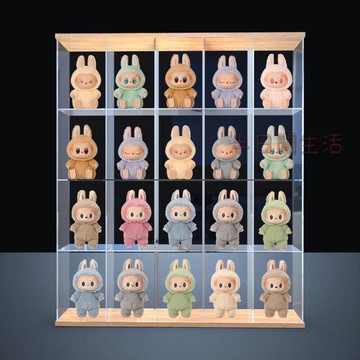 泡泡瑪特展示盒 labubu 展示盒 手辦展示盒 盲盒展示盒 公仔展示盒 公仔收納盒 展示盒泡泡瑪特Labubu坐坐派對