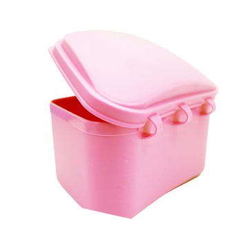 外出攜帶透氣盒(大) 牙套維持器收納盒 霧面桃紅  1入