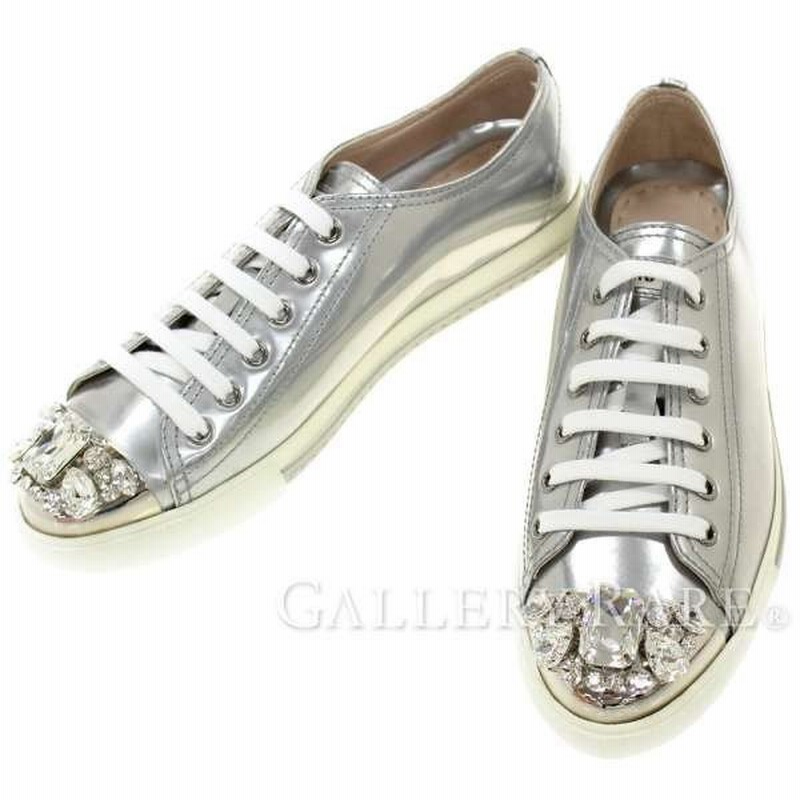 ミュウミュウ スニーカー ビジュー ローカットスニーカー メタリック レディースサイズ38 5e8557 Miu Miu 靴 シューズ 通販 Lineポイント最大0 5 Get Lineショッピング