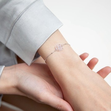 沙崙的玫瑰 rose of Sharon手鍊/純銀