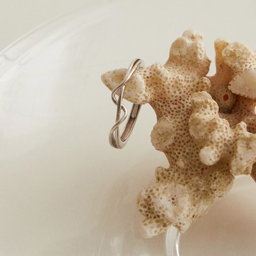 【BONNY&READ飾品】[純銀] 纏繞之心尾戒 純銀 S925 尾戒 可調式 戒指