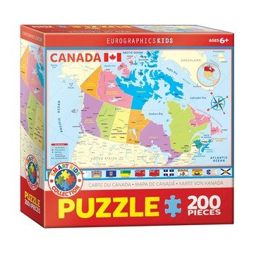 Eurographics拼圖 兒童拼圖-加拿大地圖(200P)