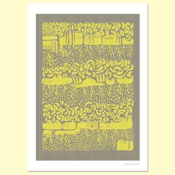 【摩達客】西班牙知名插畫家Judy Kaufmann藝術創作海報掛畫裝飾畫-世界 (附Judy本人簽名)(含木框)