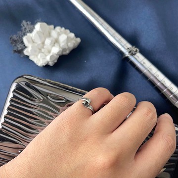 寫意造型 -浪潮 Freehand 設計款訂製純銀戒指