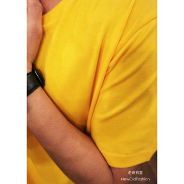 Nor.116素色圓領短T-黃