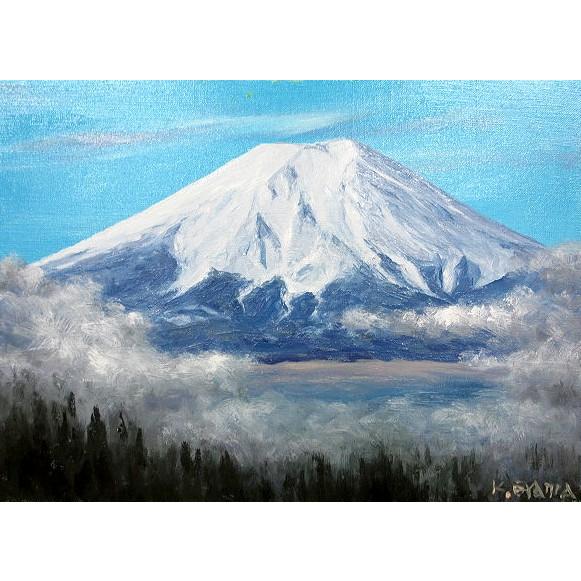 油彩画 洋画 (油絵額縁付きで納品対応可) F6号 「奥入瀬」 大山 功-